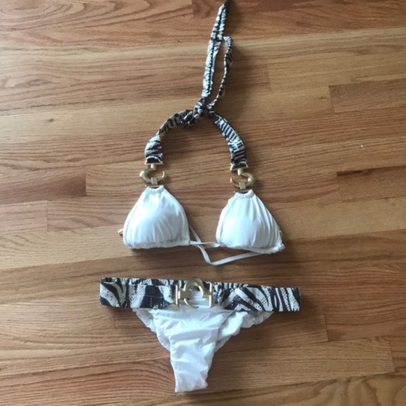 beach bunny bikini cheetah print bikini RARE - Picture 3 of 3